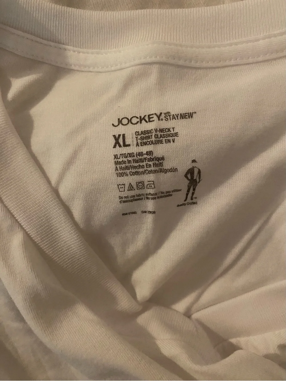 THREE Jockey White Classic V-Neck Undershirts XL mens, new just out of package,